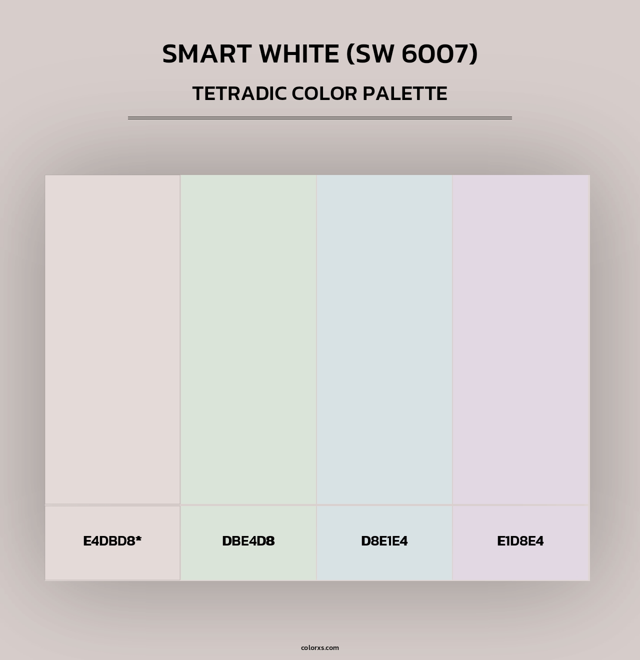 Smart White (SW 6007) - Tetradic Color Palette