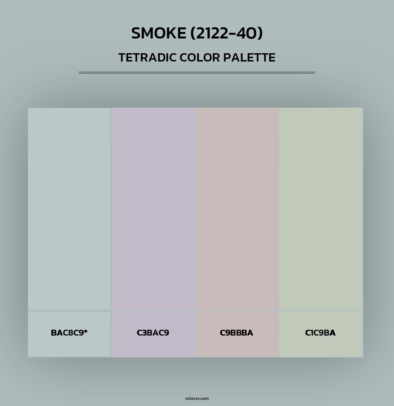 Smoke (2122-40) - Tetradic Color Palette