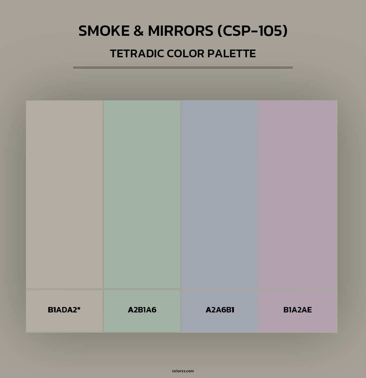 Smoke & Mirrors (CSP-105) - Tetradic Color Palette
