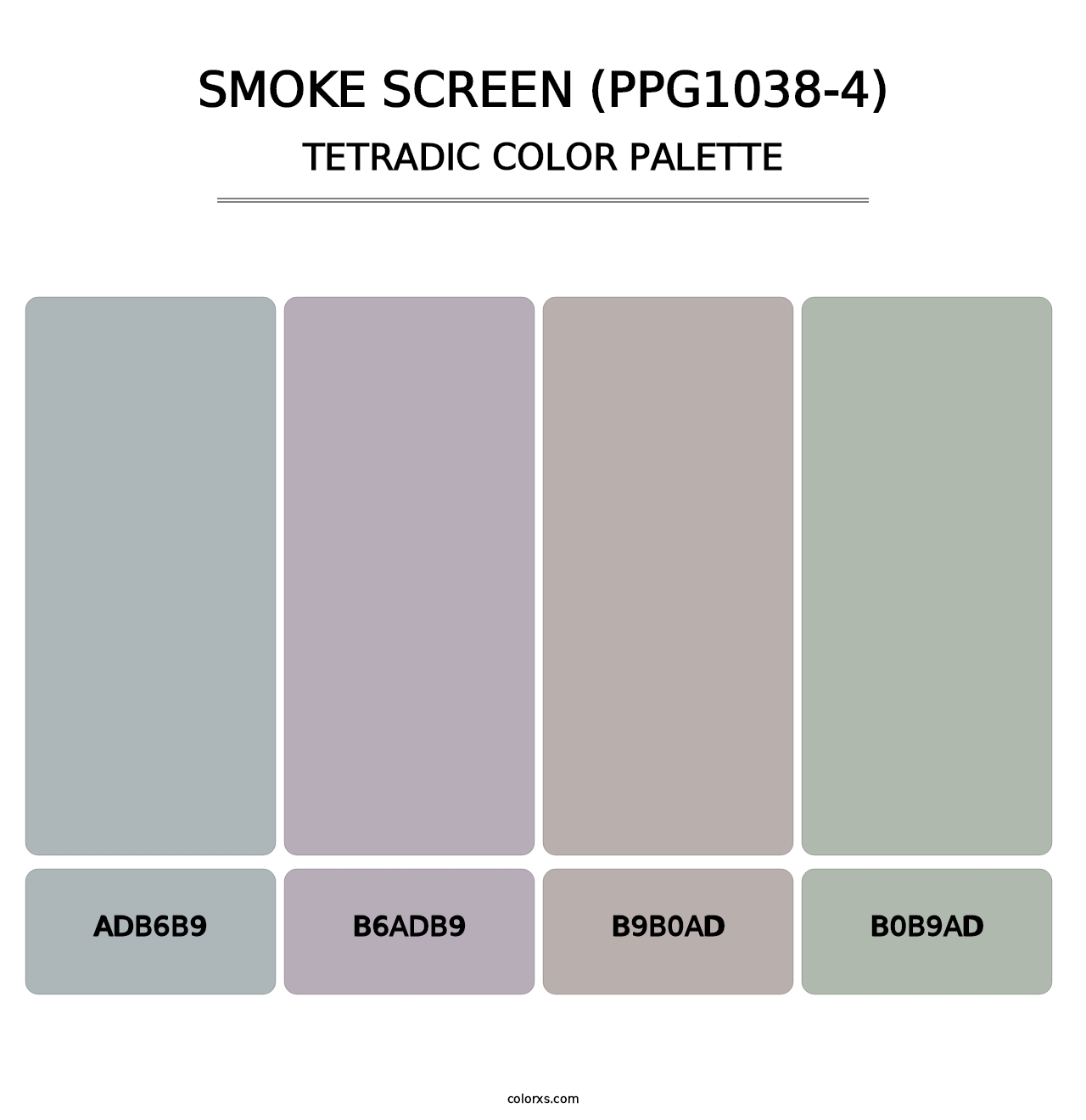 Smoke Screen (PPG1038-4) - Tetradic Color Palette