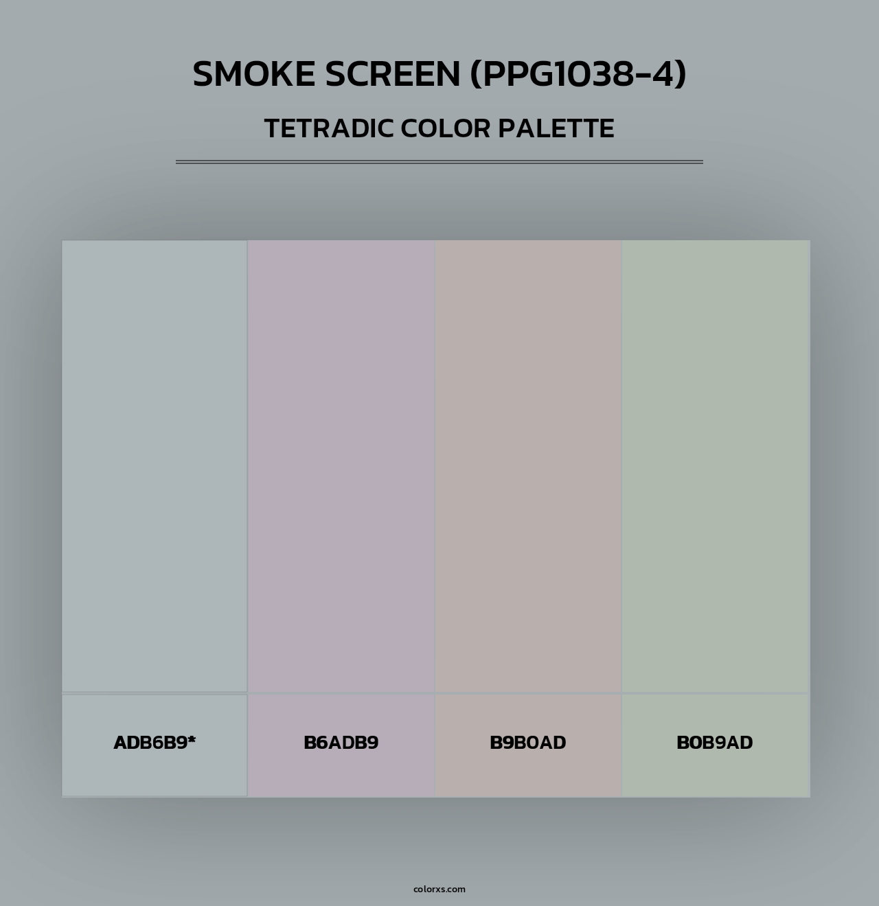 Smoke Screen (PPG1038-4) - Tetradic Color Palette