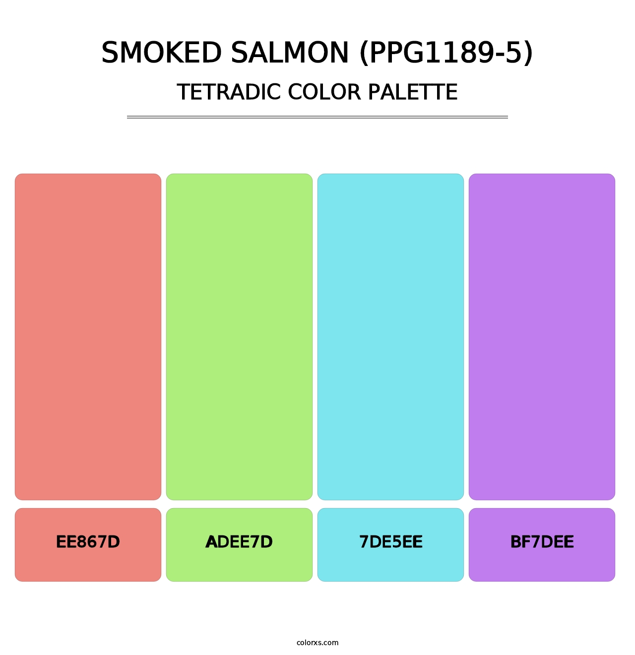 Smoked Salmon (PPG1189-5) - Tetradic Color Palette