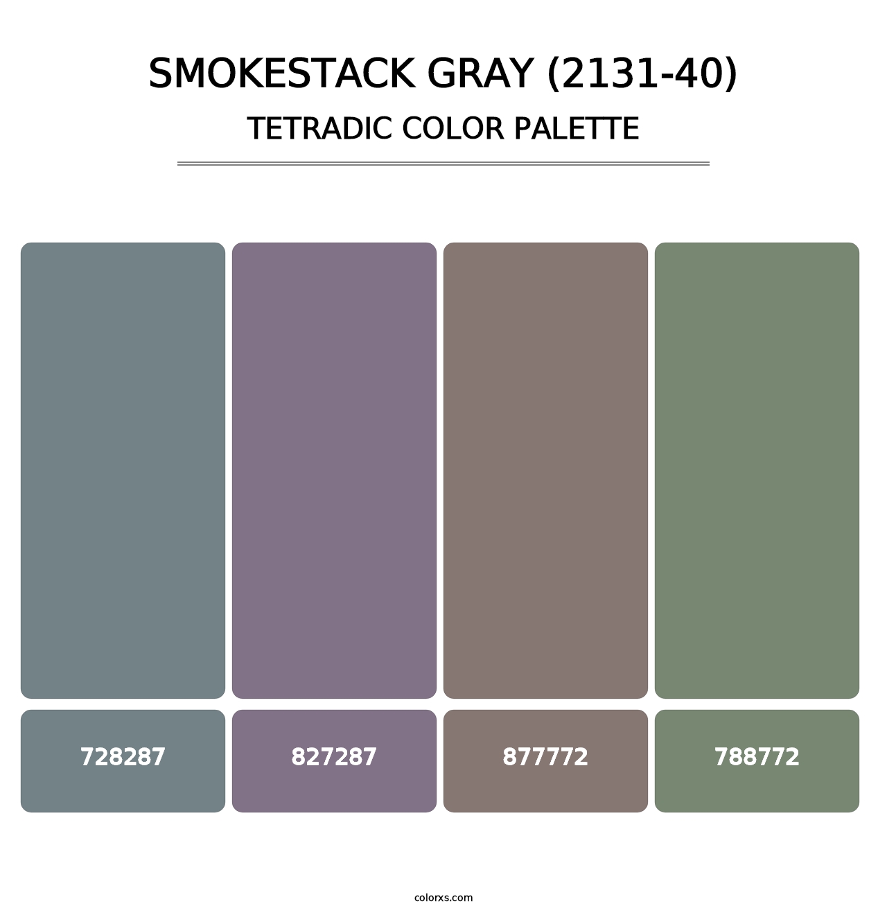 Smokestack Gray (2131-40) - Tetradic Color Palette