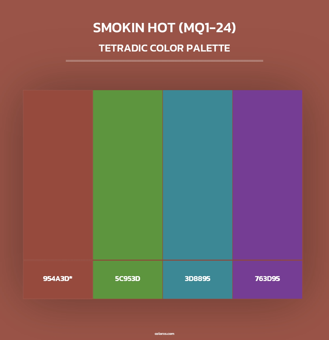 Smokin Hot (MQ1-24) - Tetradic Color Palette