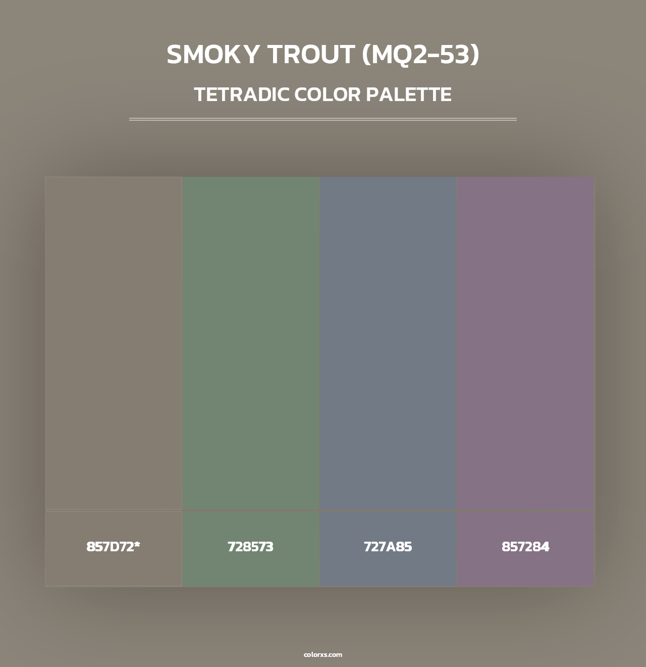 Smoky Trout (MQ2-53) - Tetradic Color Palette