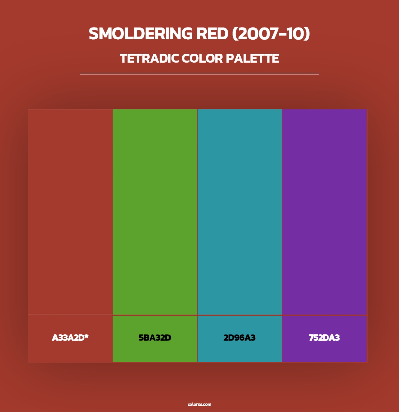 Smoldering Red (2007-10) - Tetradic Color Palette