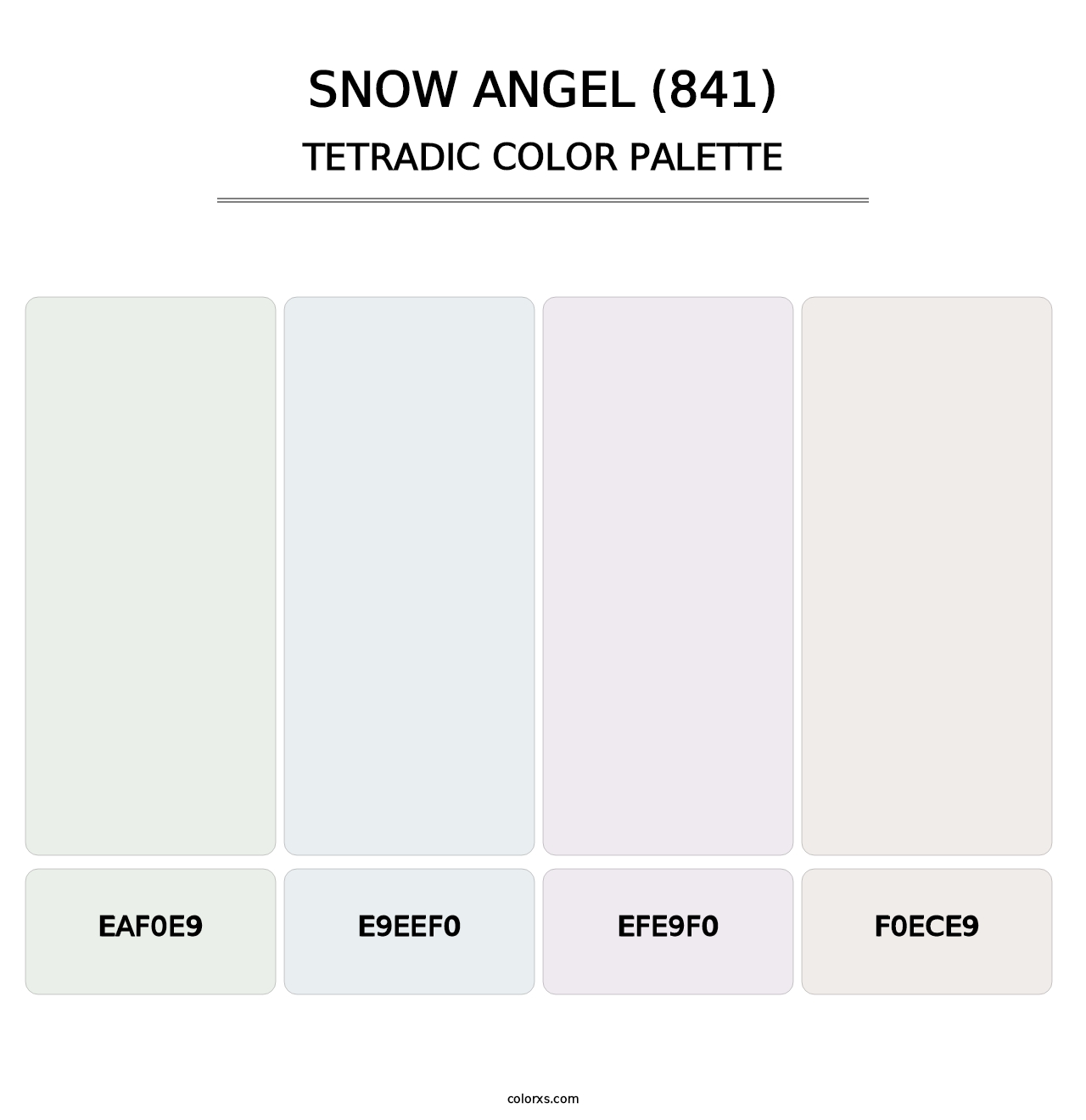 Snow Angel (841) - Tetradic Color Palette