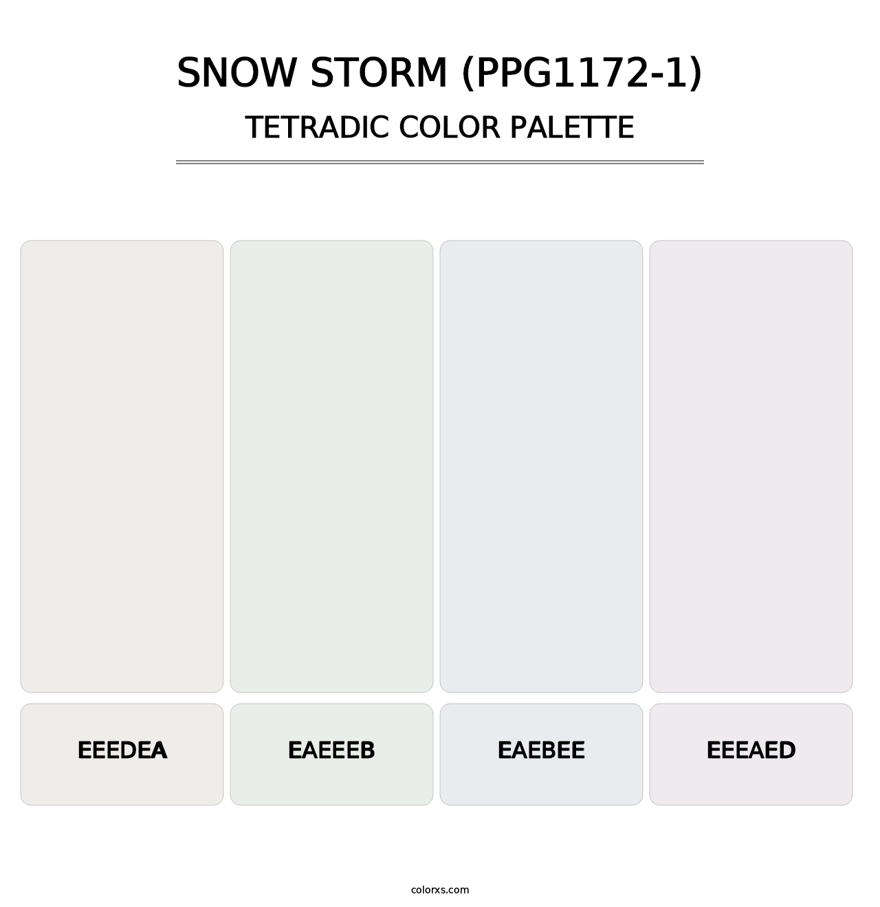Snow Storm (PPG1172-1) - Tetradic Color Palette