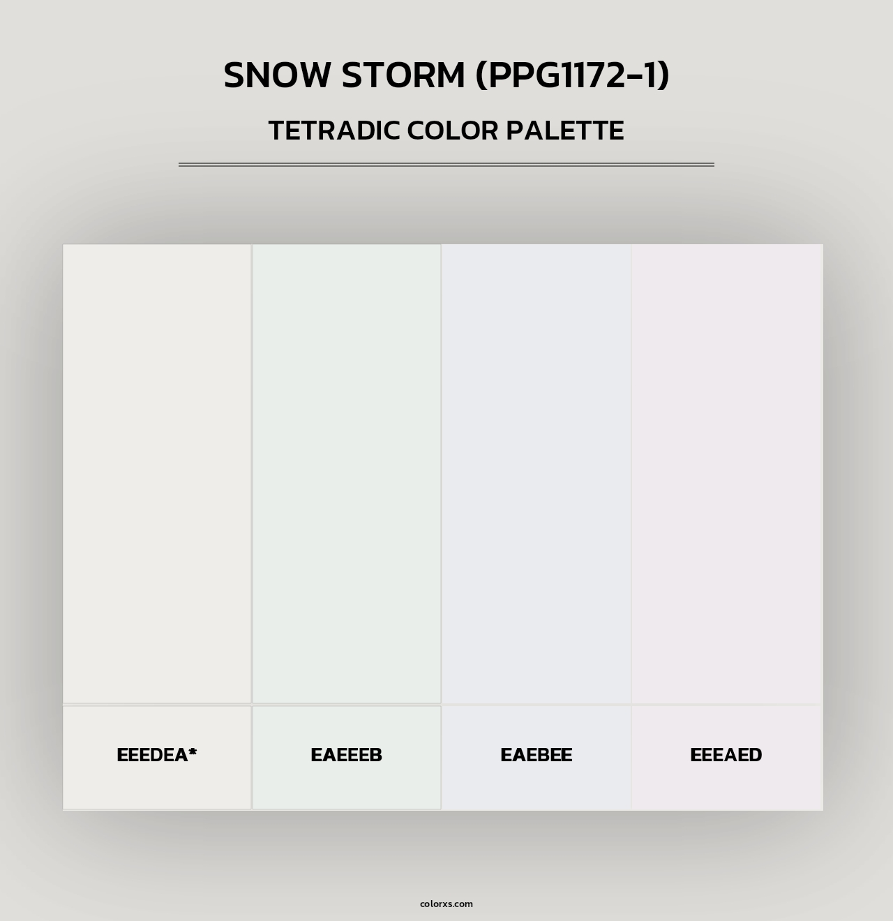 Snow Storm (PPG1172-1) - Tetradic Color Palette