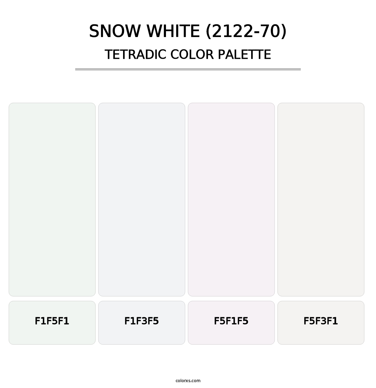 Snow White (2122-70) - Tetradic Color Palette