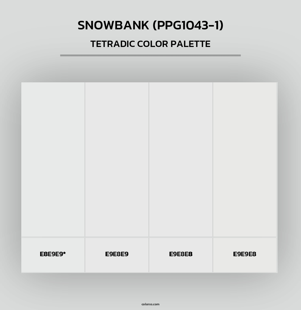 Snowbank (PPG1043-1) - Tetradic Color Palette
