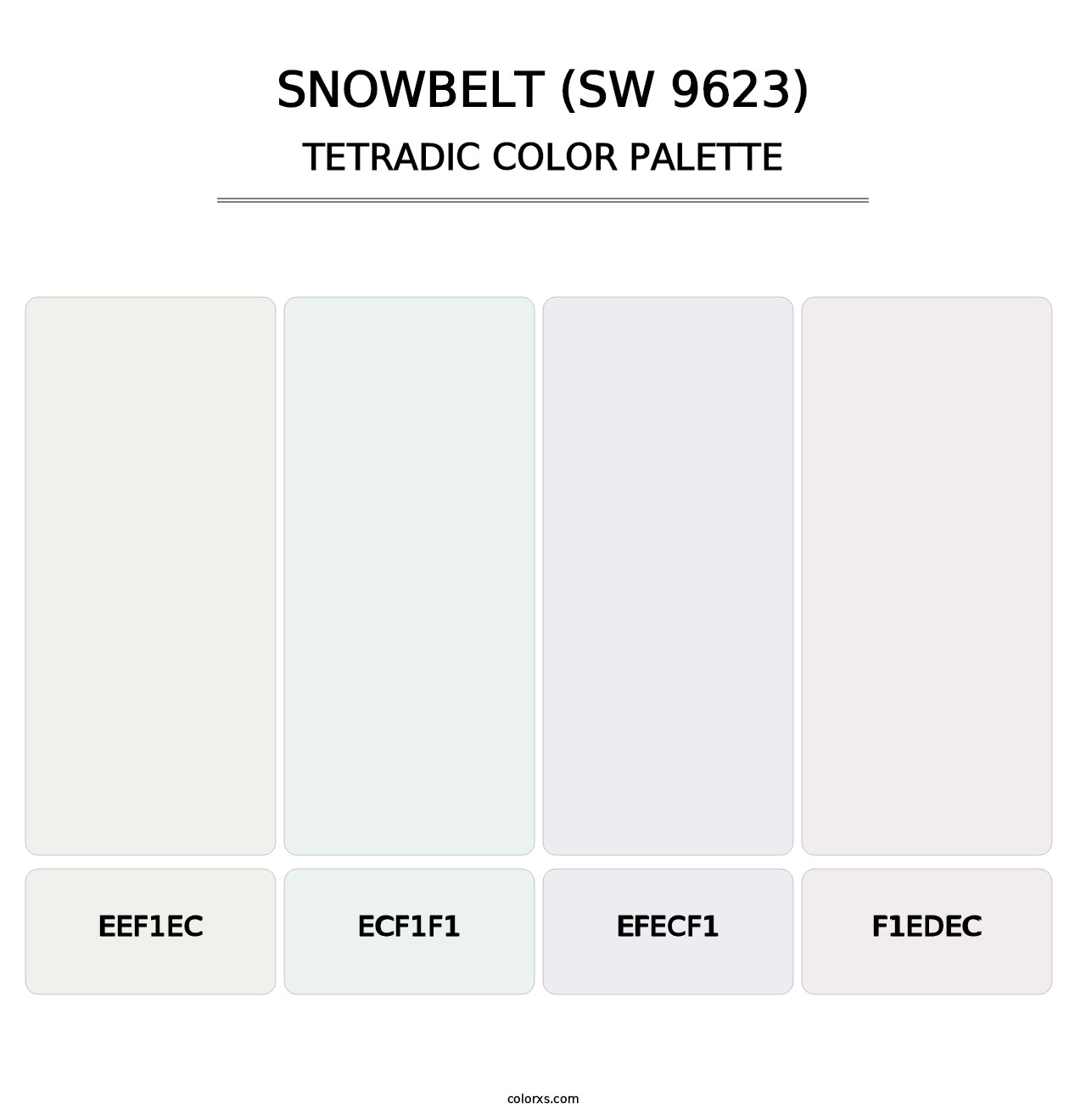 Snowbelt (SW 9623) - Tetradic Color Palette