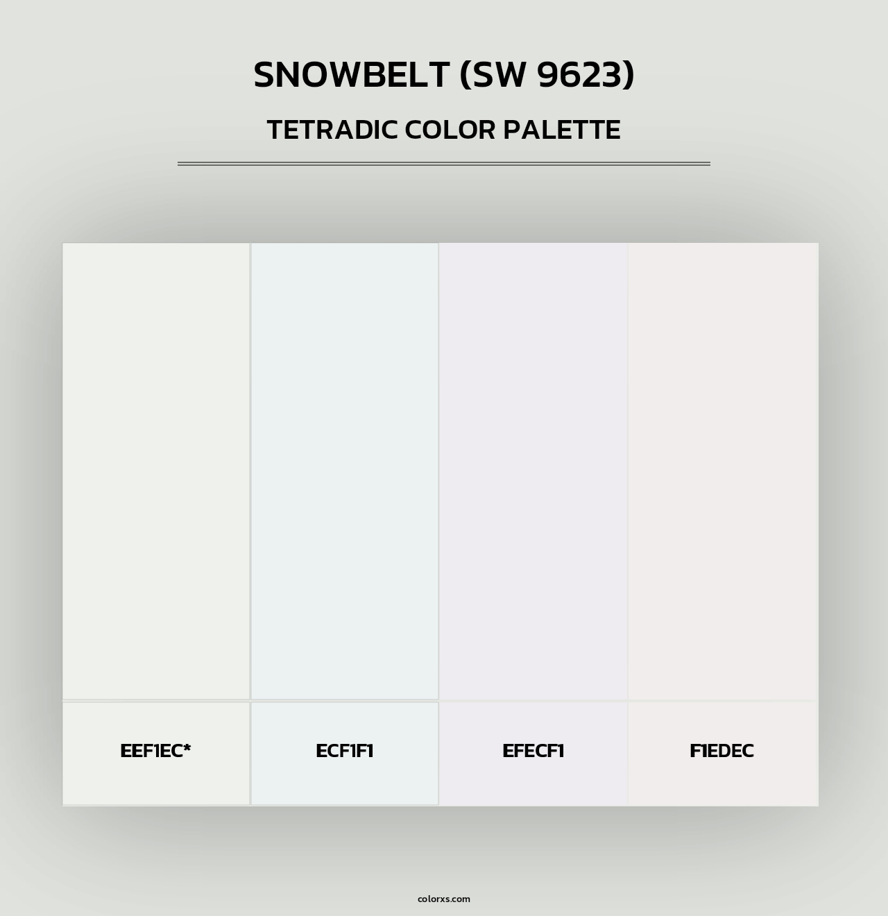 Snowbelt (SW 9623) - Tetradic Color Palette