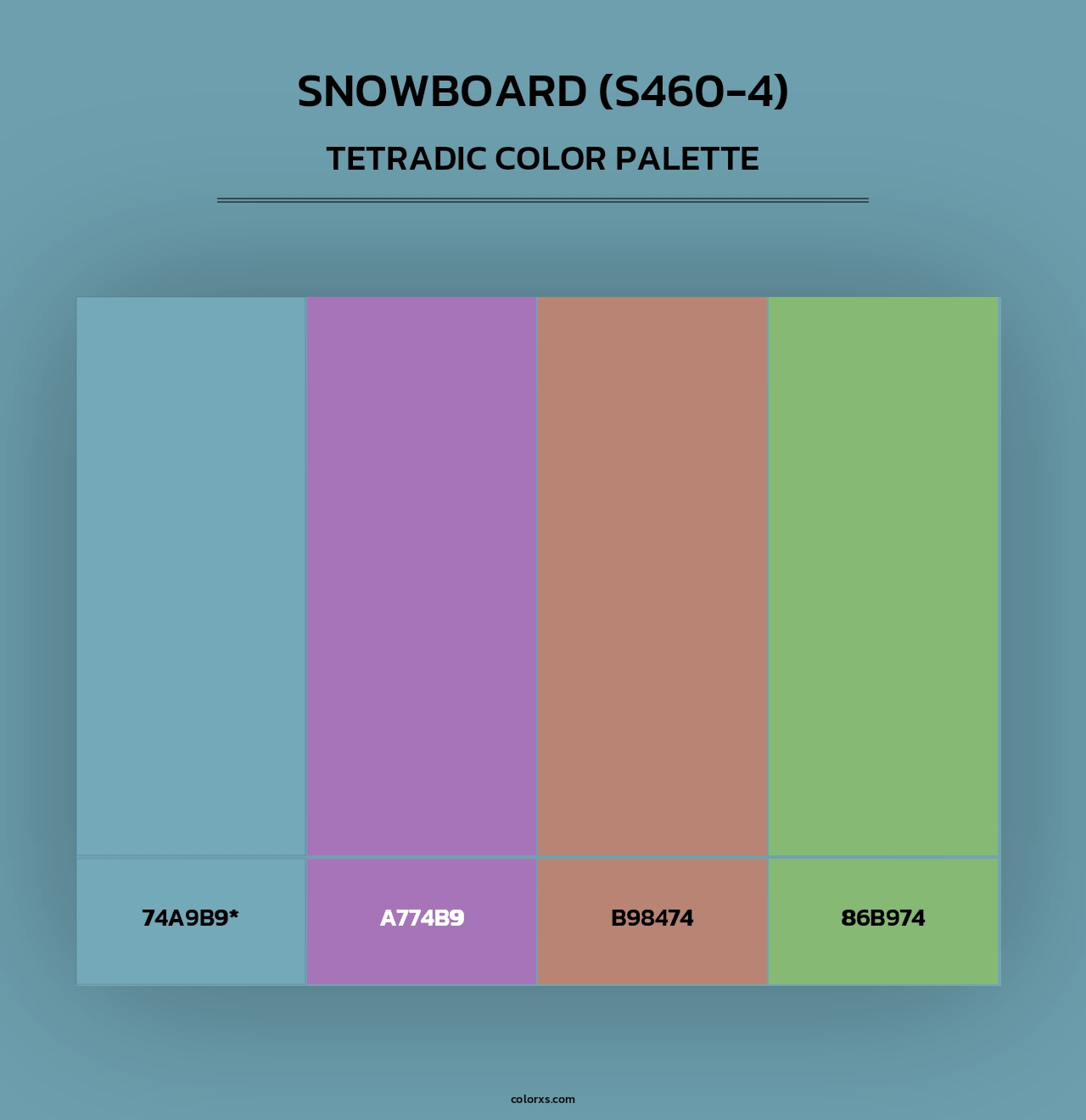 Snowboard (S460-4) - Tetradic Color Palette