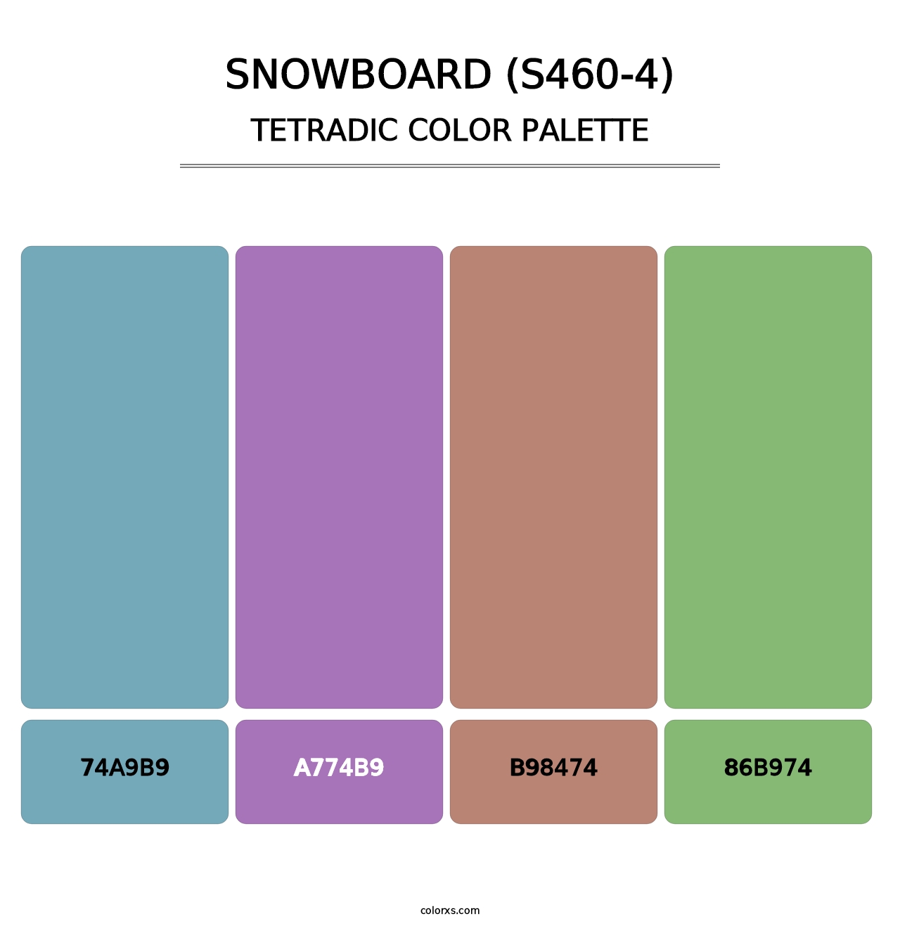 Snowboard (S460-4) - Tetradic Color Palette