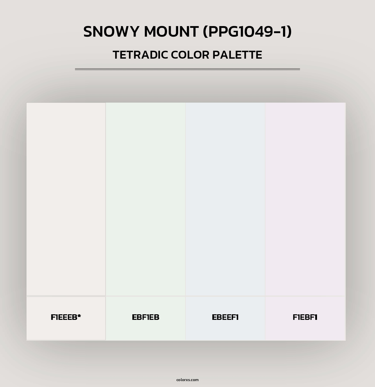 Snowy Mount (PPG1049-1) - Tetradic Color Palette