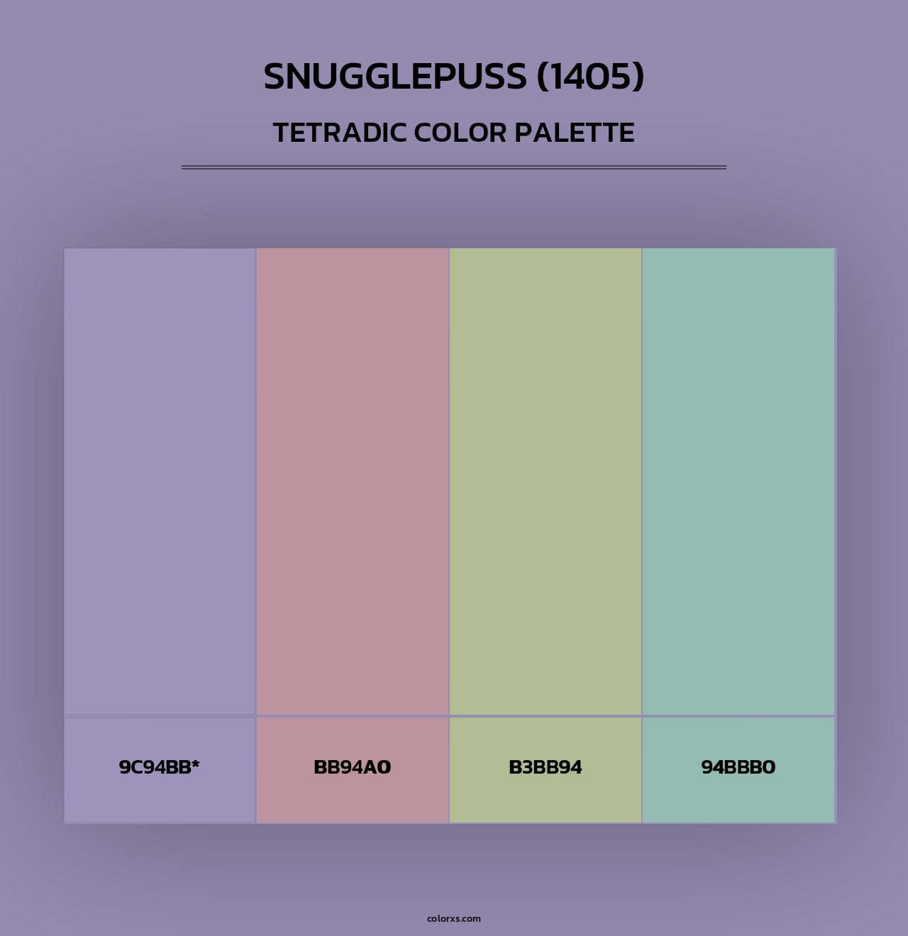 Snugglepuss (1405) - Tetradic Color Palette