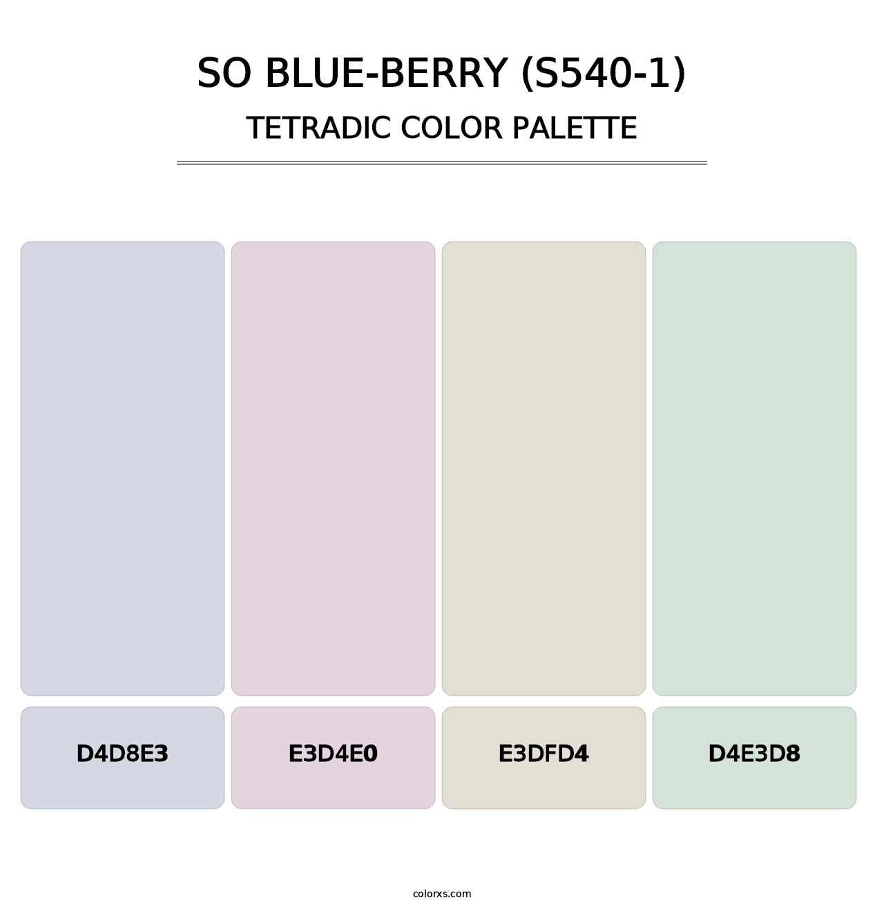 So Blue-Berry (S540-1) - Tetradic Color Palette