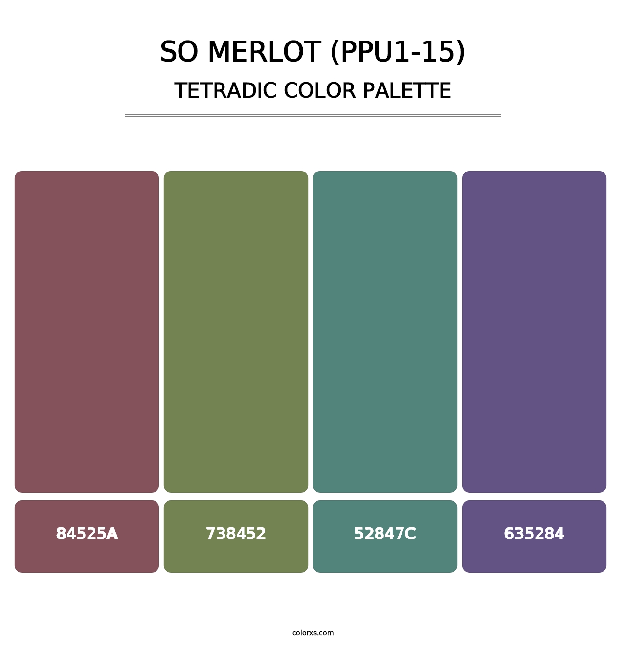So Merlot (PPU1-15) - Tetradic Color Palette