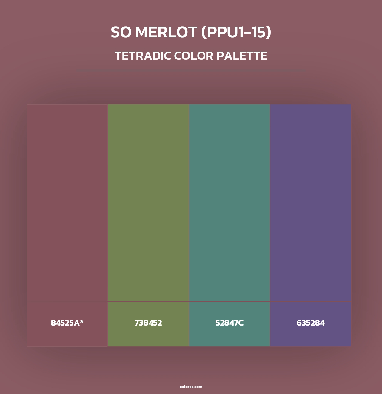 So Merlot (PPU1-15) - Tetradic Color Palette