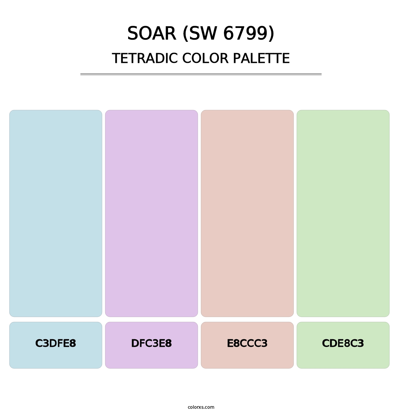 Soar (SW 6799) - Tetradic Color Palette