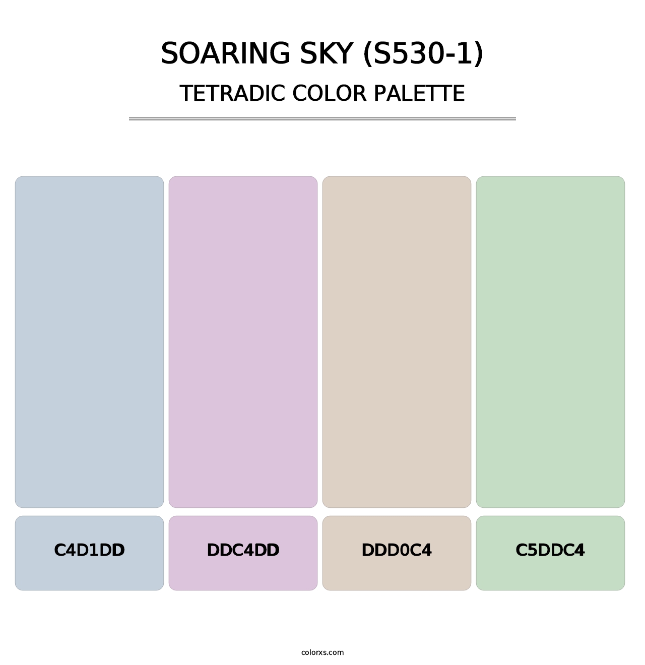 Soaring Sky (S530-1) - Tetradic Color Palette