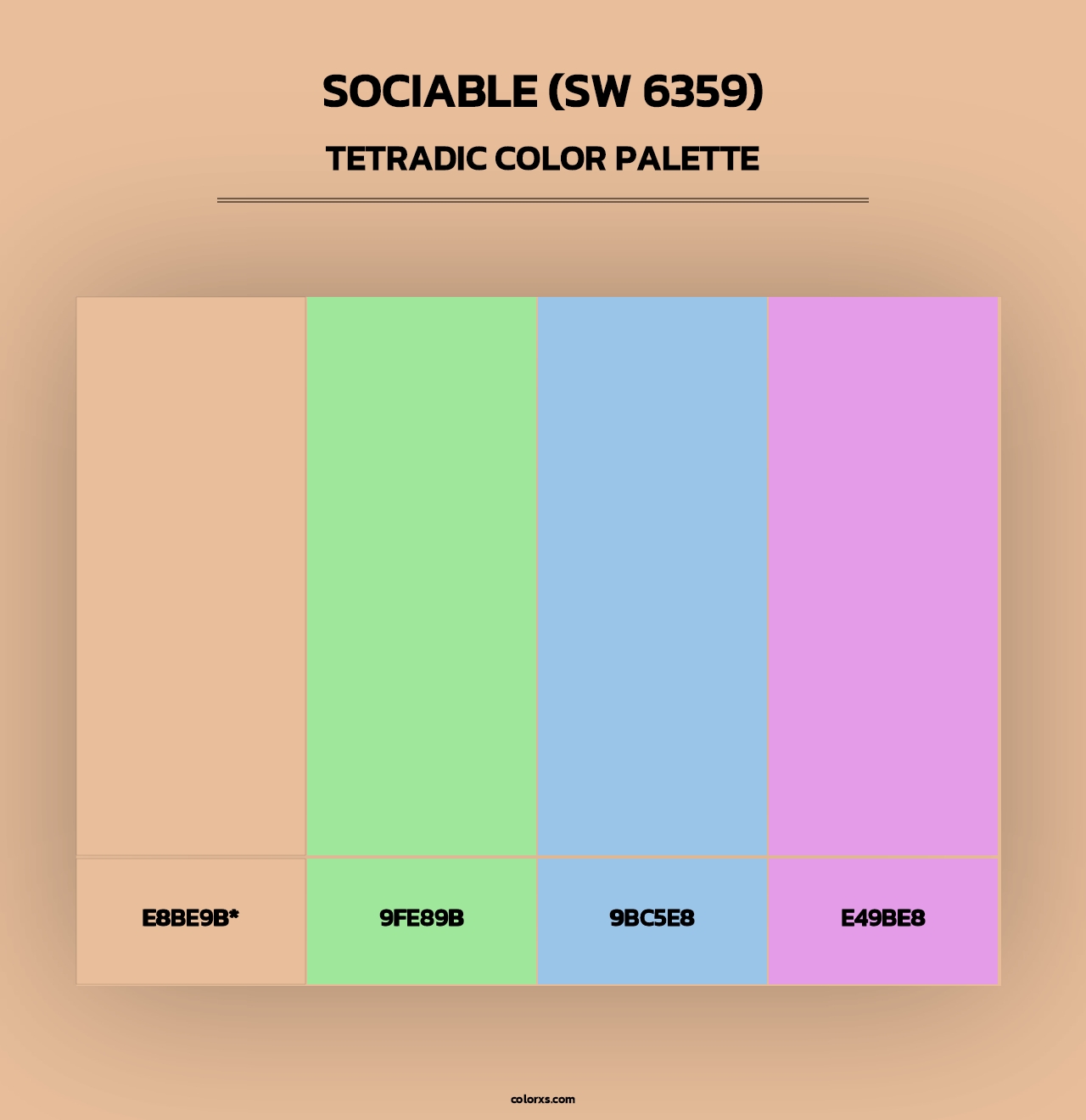 Sociable (SW 6359) - Tetradic Color Palette