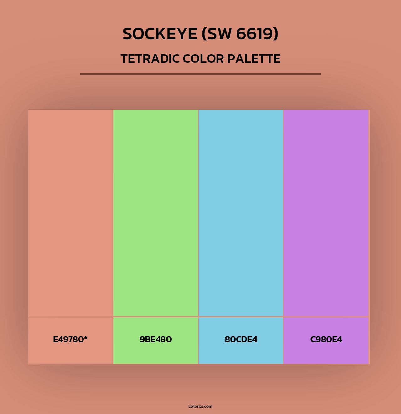 Sockeye (SW 6619) - Tetradic Color Palette