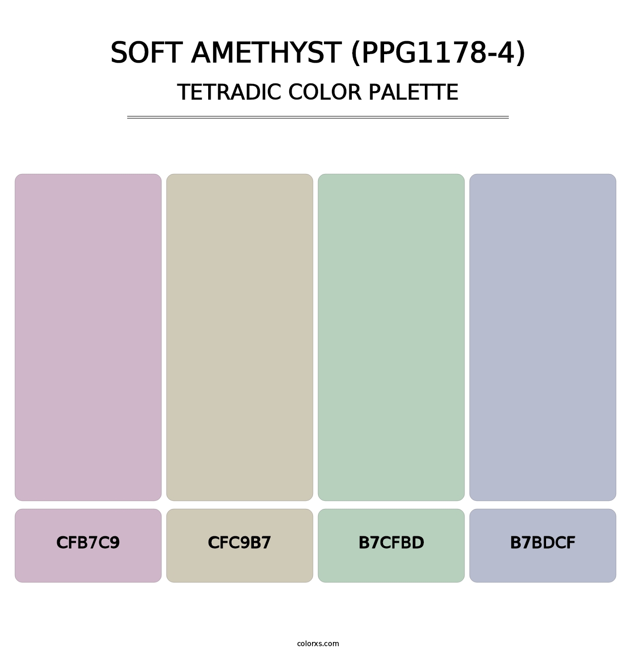 Soft Amethyst (PPG1178-4) - Tetradic Color Palette