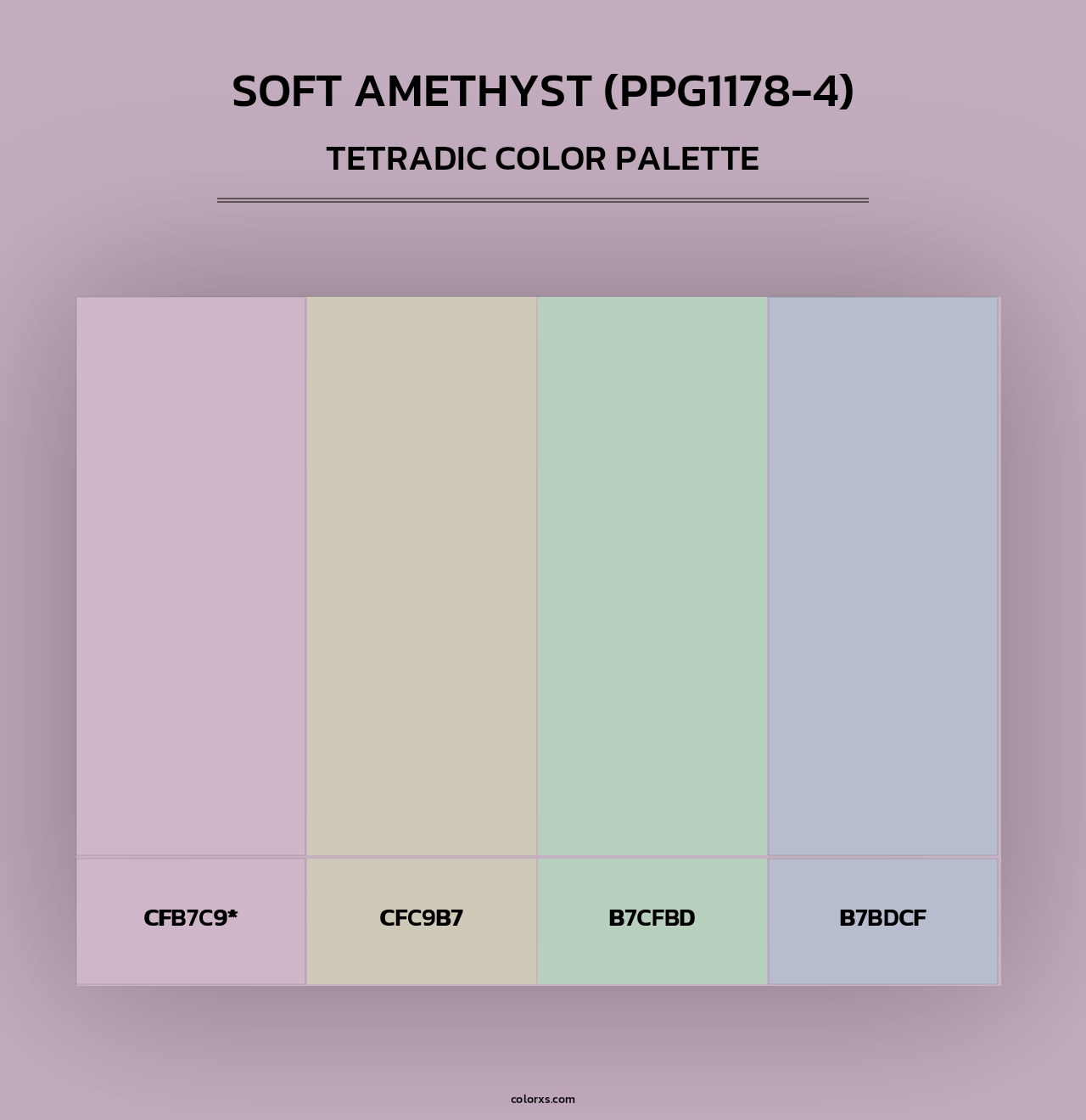 Soft Amethyst (PPG1178-4) - Tetradic Color Palette