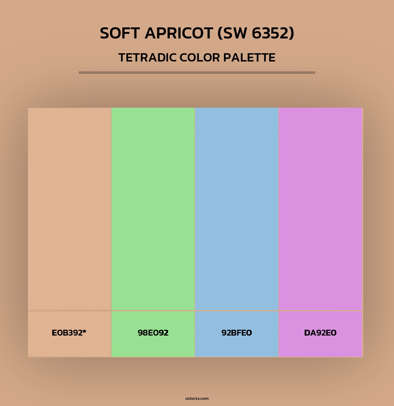 Soft Apricot (SW 6352) - Tetradic Color Palette