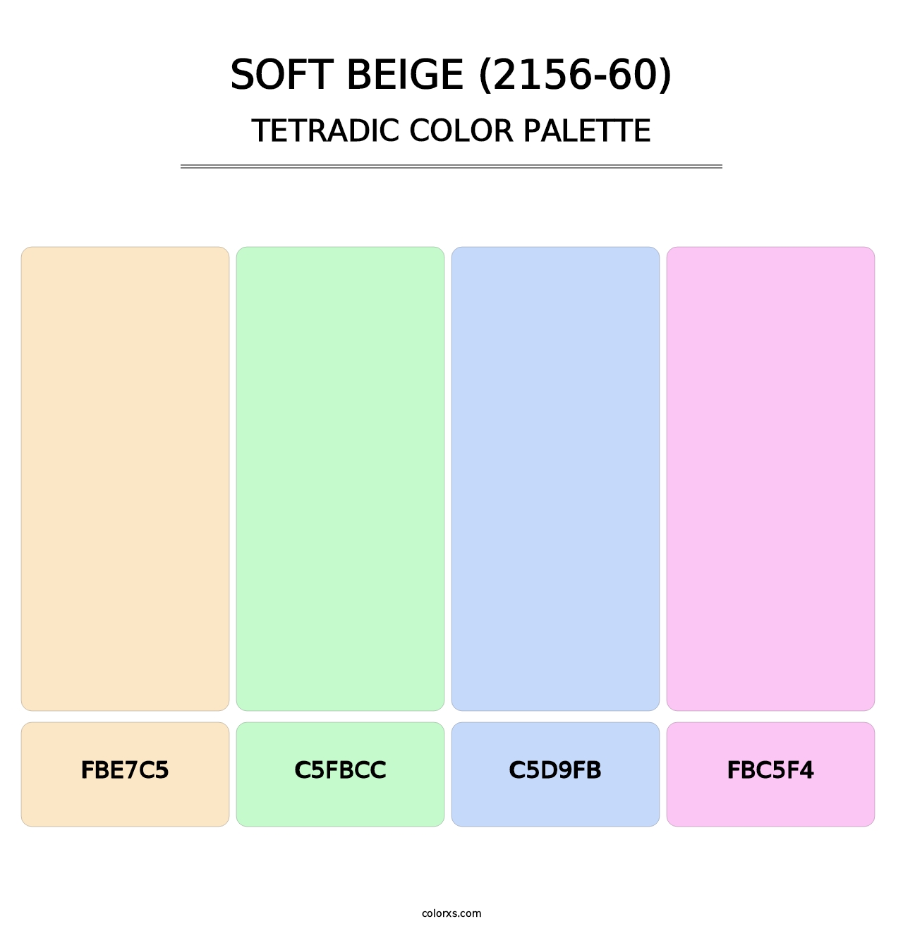 Soft Beige (2156-60) - Tetradic Color Palette