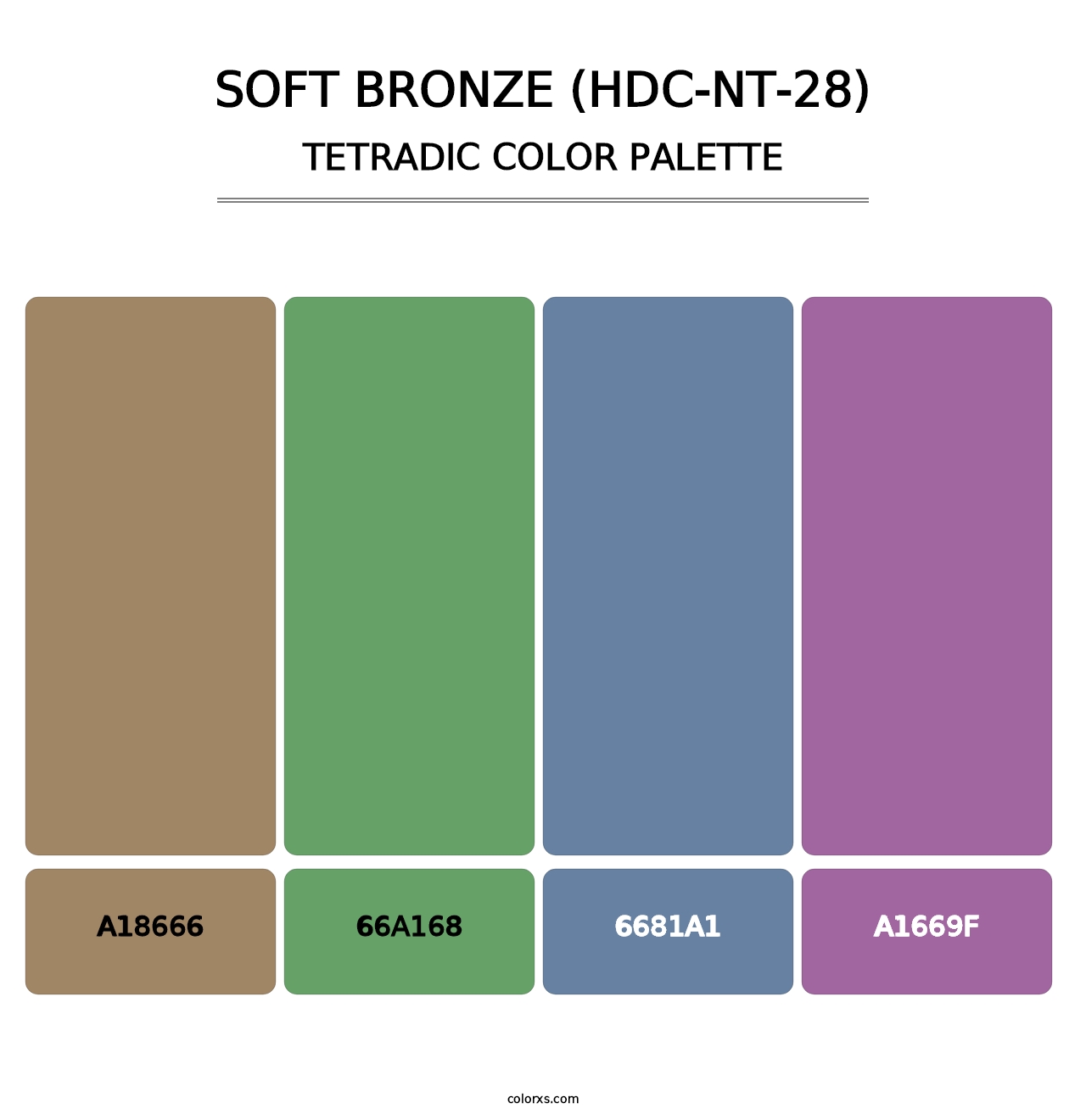 Soft Bronze (HDC-NT-28) - Tetradic Color Palette