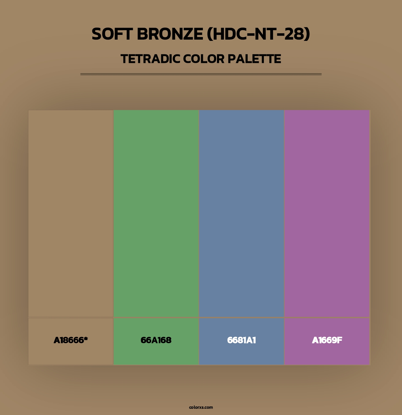 Soft Bronze (HDC-NT-28) - Tetradic Color Palette