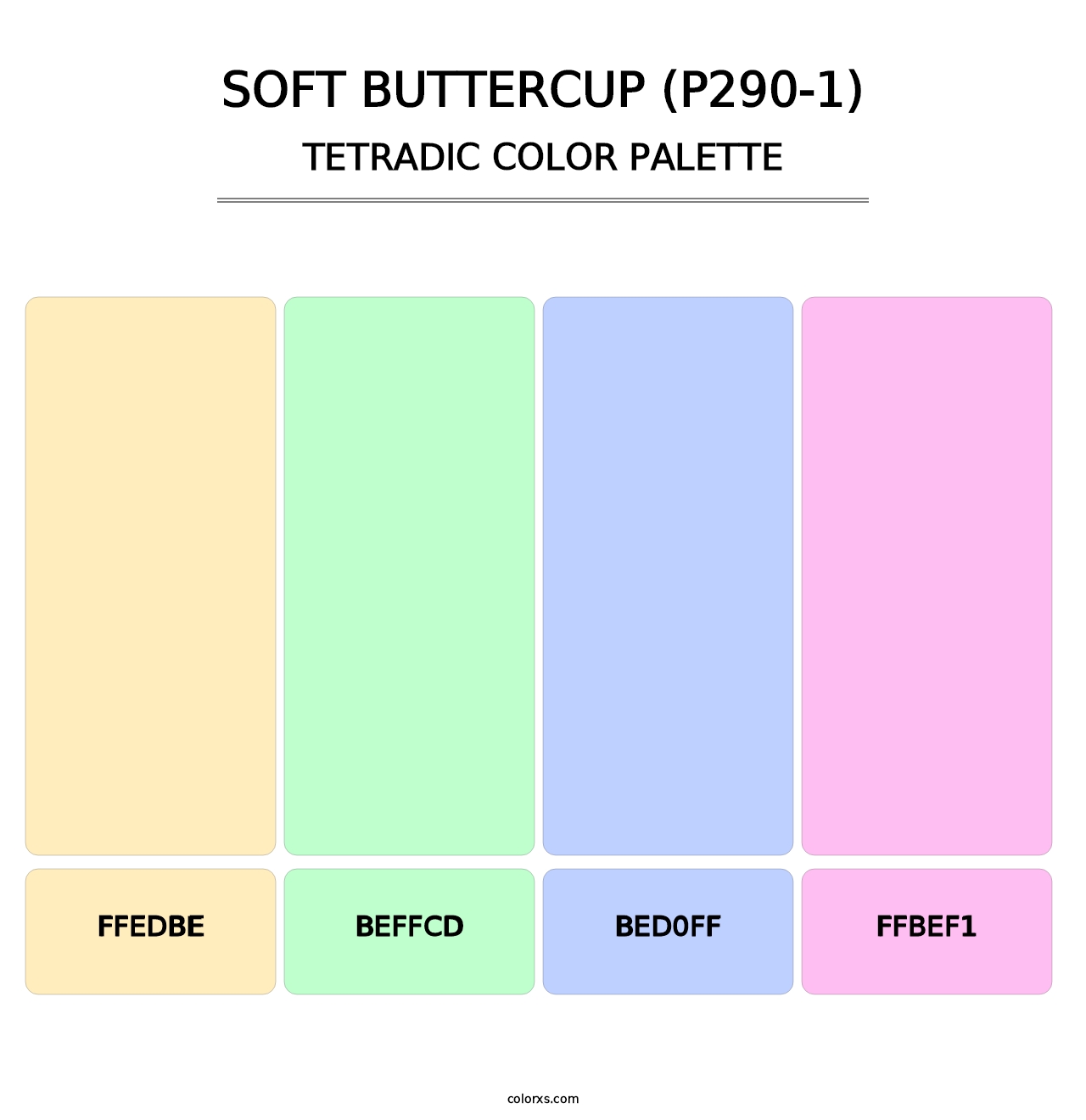 Soft Buttercup (P290-1) - Tetradic Color Palette