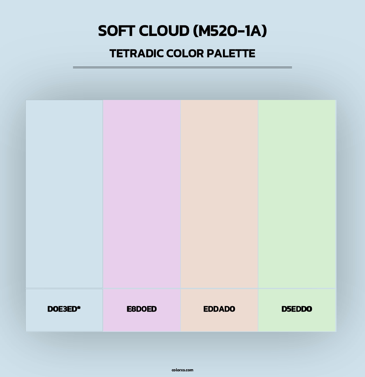 Soft Cloud (M520-1A) - Tetradic Color Palette