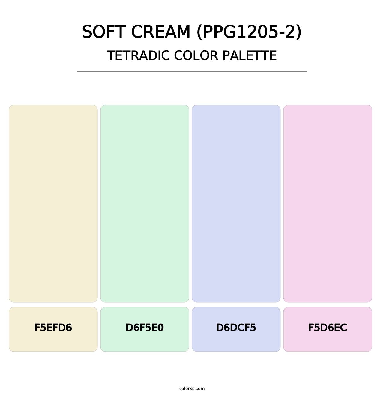 Soft Cream (PPG1205-2) - Tetradic Color Palette