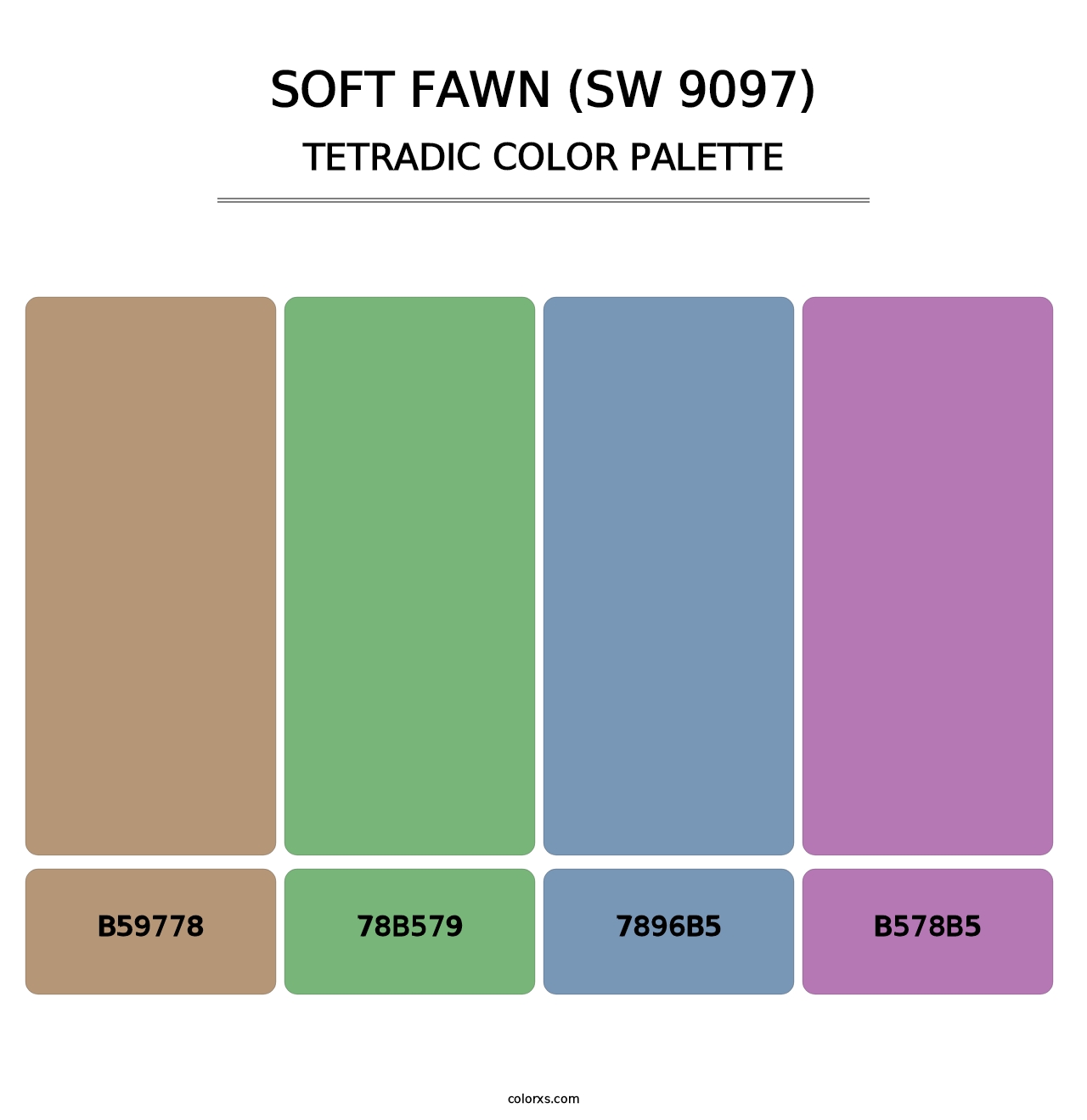 Soft Fawn (SW 9097) - Tetradic Color Palette