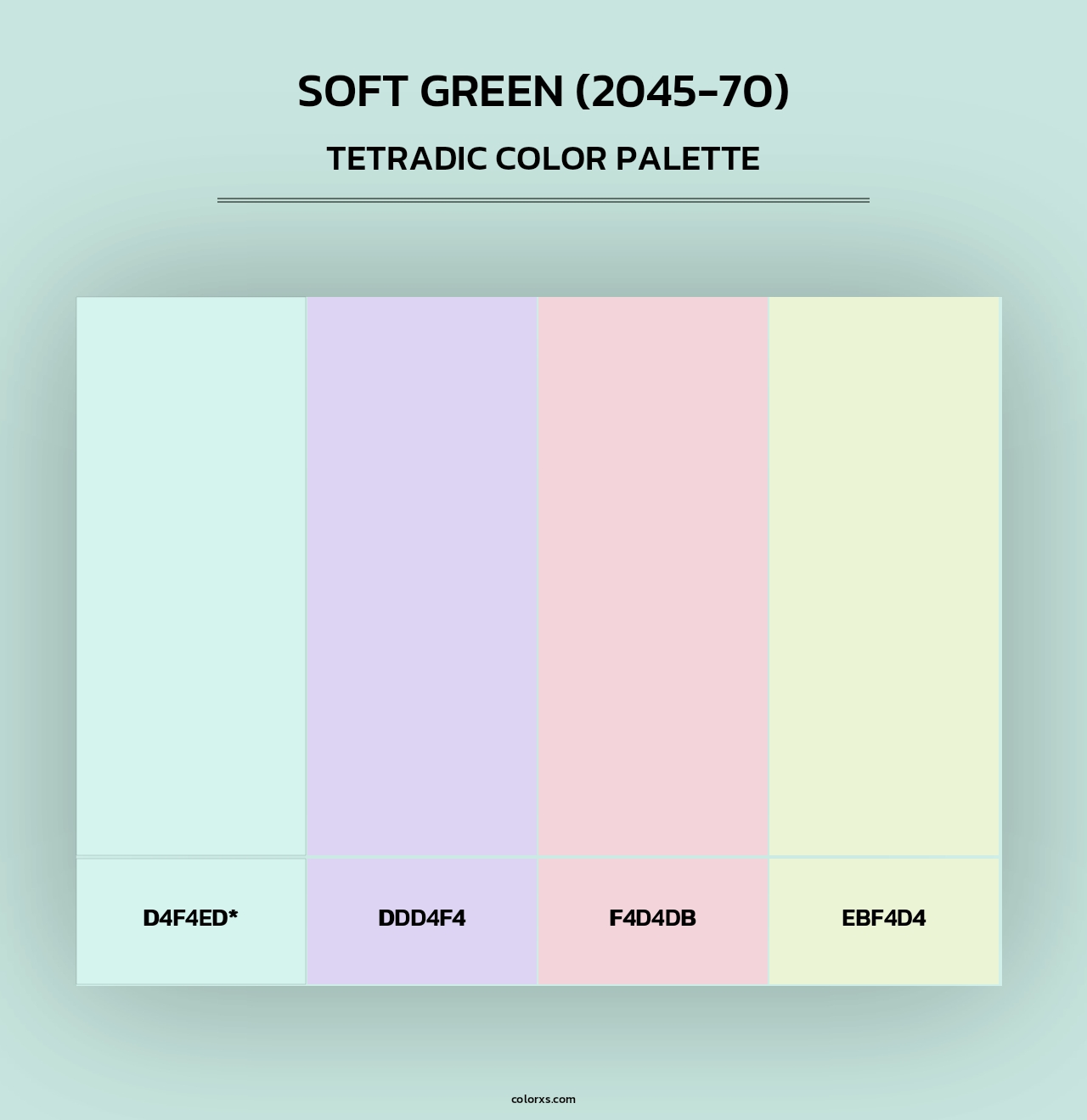 Soft Green (2045-70) - Tetradic Color Palette