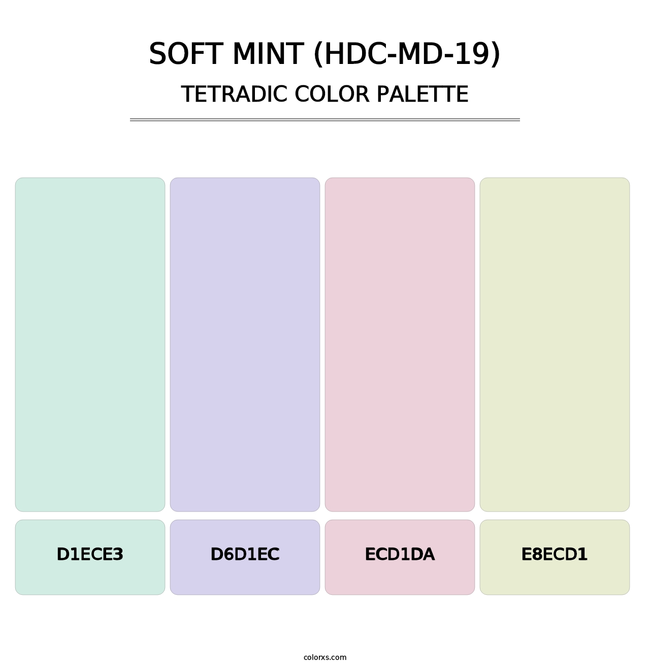 Soft Mint (HDC-MD-19) - Tetradic Color Palette