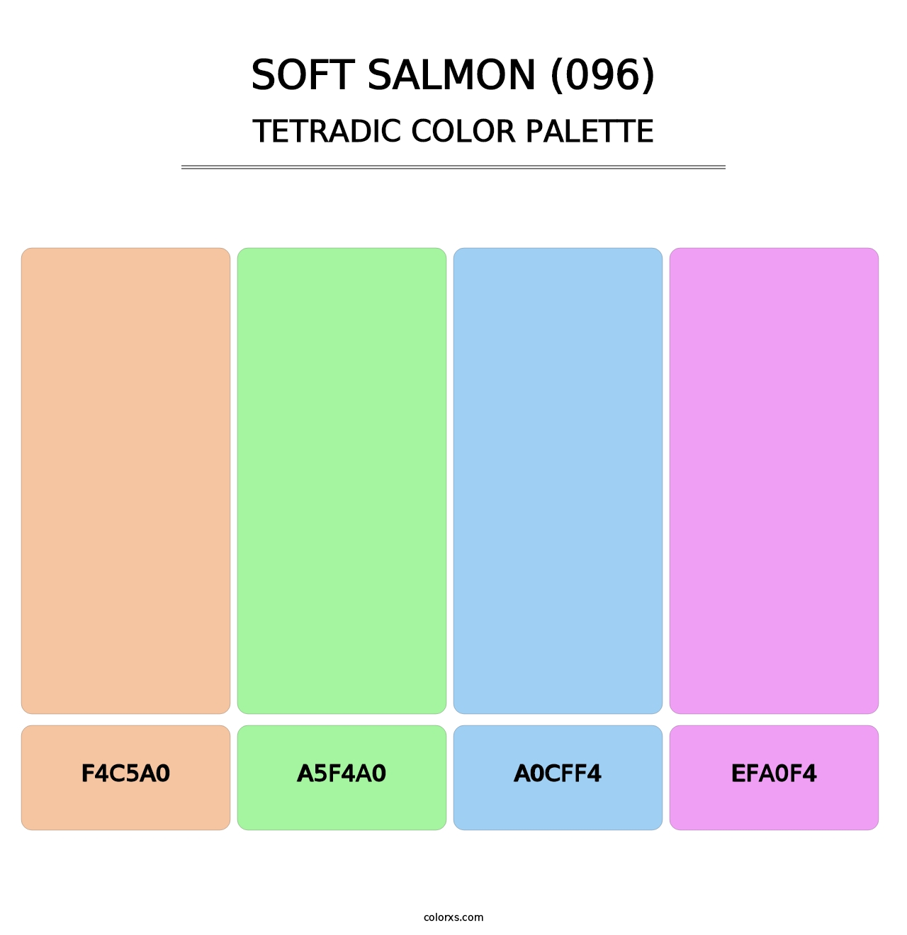 Soft Salmon (096) - Tetradic Color Palette