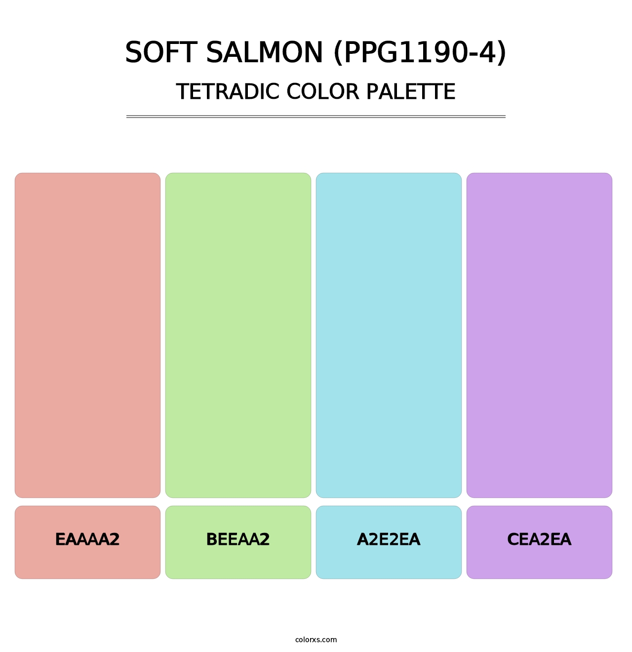 Soft Salmon (PPG1190-4) - Tetradic Color Palette