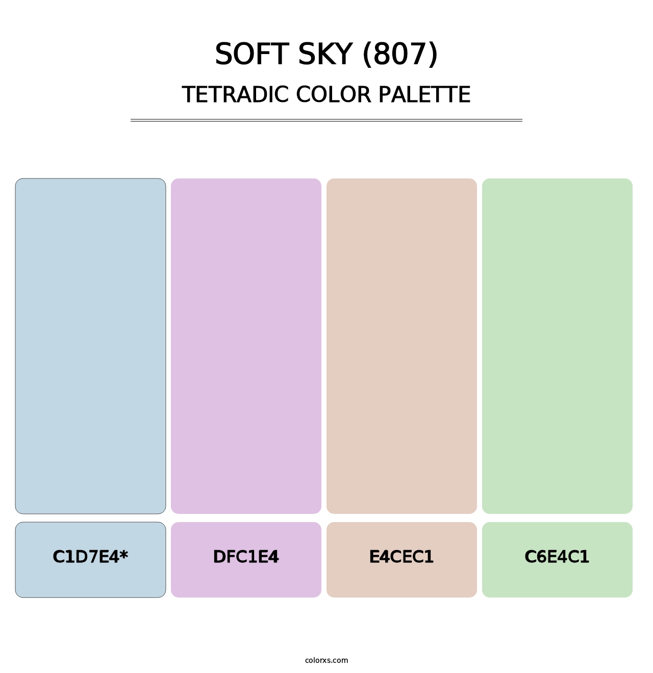 Soft Sky (807) - Tetradic Color Palette