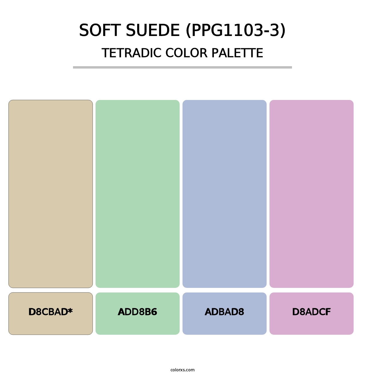 Soft Suede (PPG1103-3) - Tetradic Color Palette