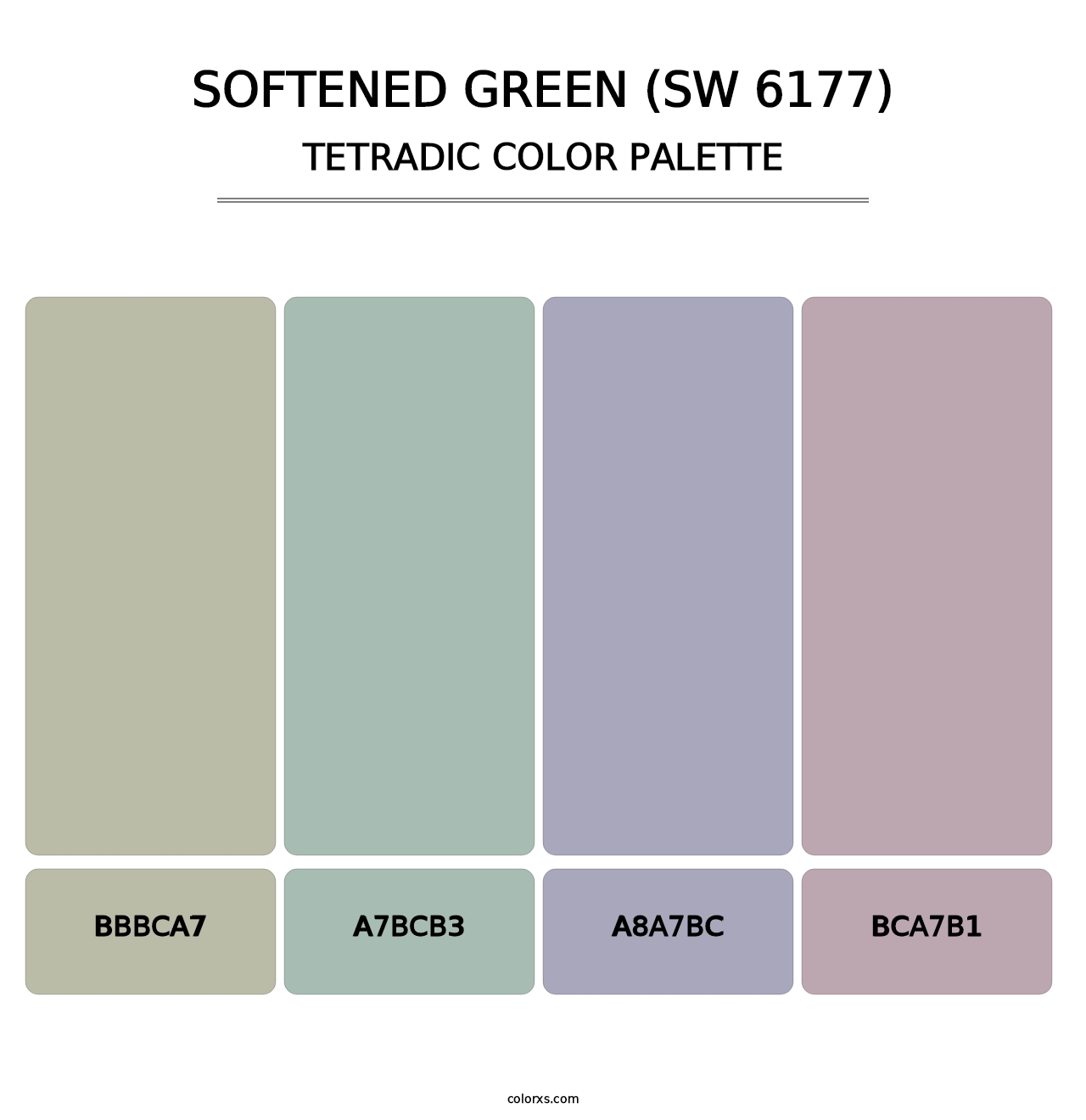 Softened Green (SW 6177) - Tetradic Color Palette