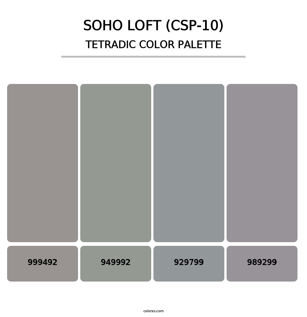 Soho Loft (CSP-10) - Tetradic Color Palette
