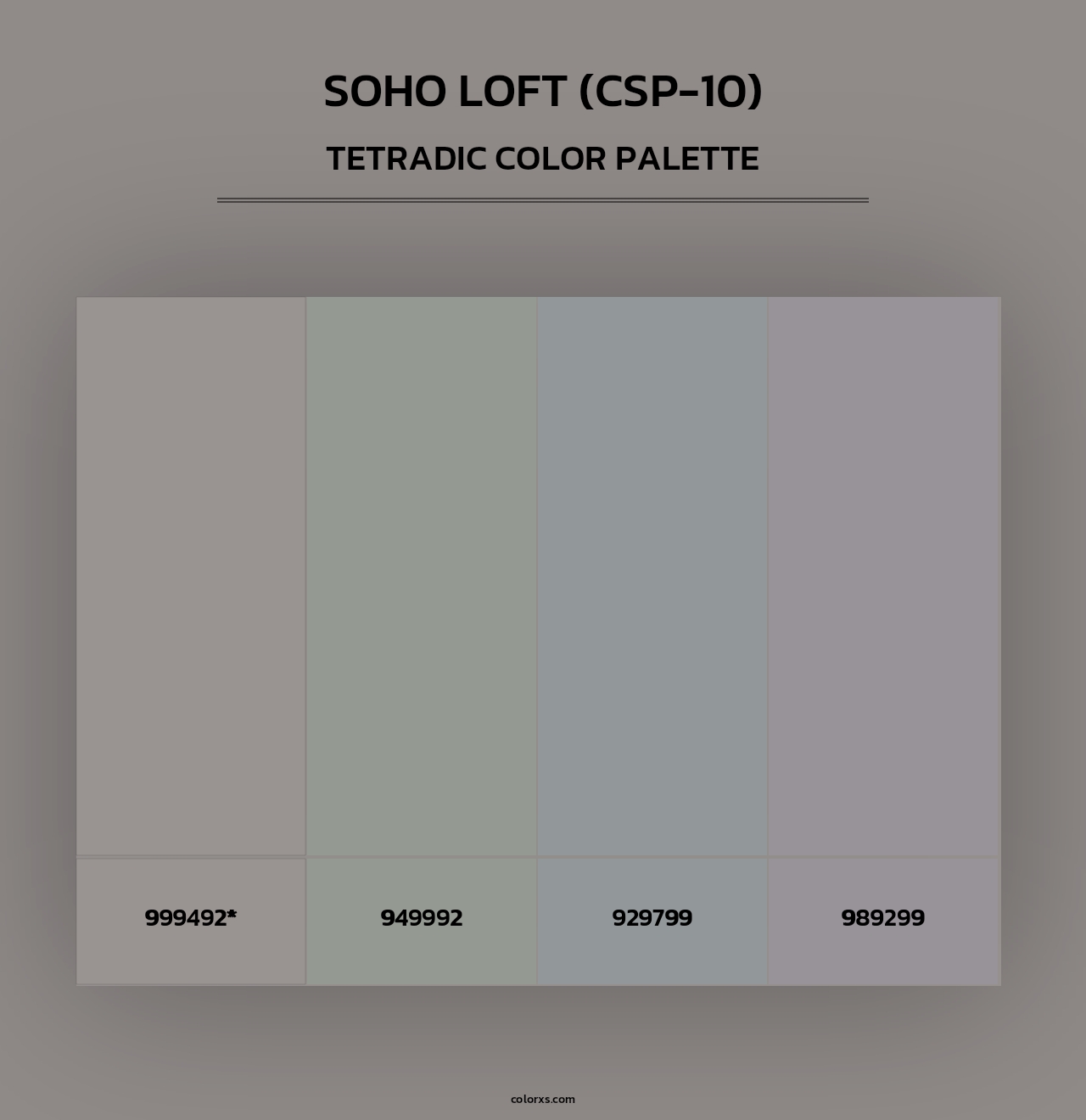Soho Loft (CSP-10) - Tetradic Color Palette