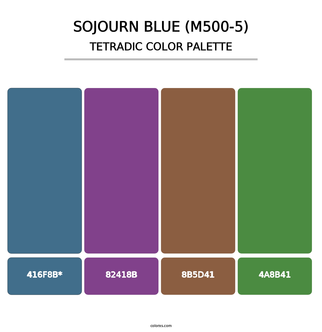 Sojourn Blue (M500-5) - Tetradic Color Palette