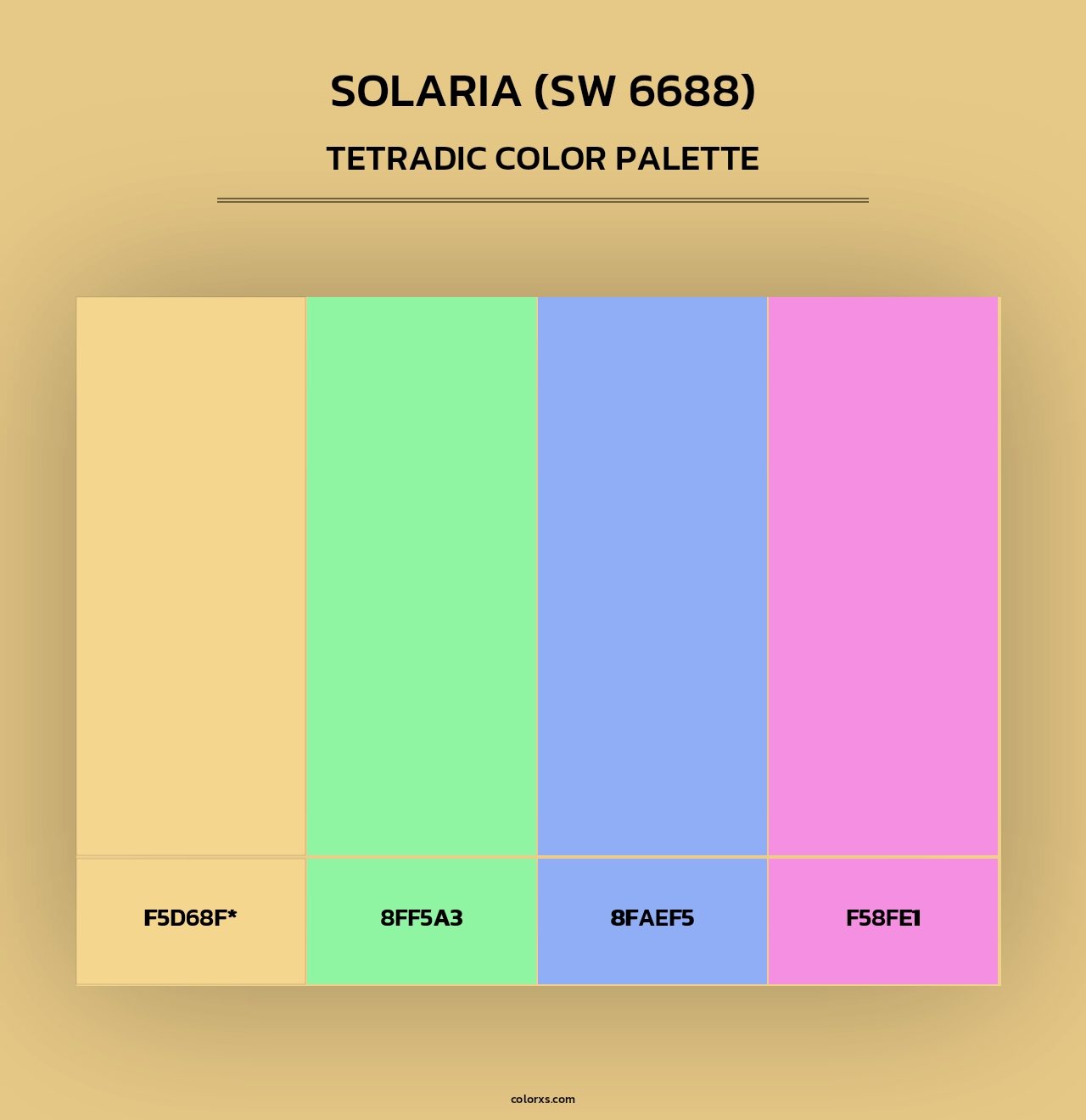 Solaria (SW 6688) - Tetradic Color Palette