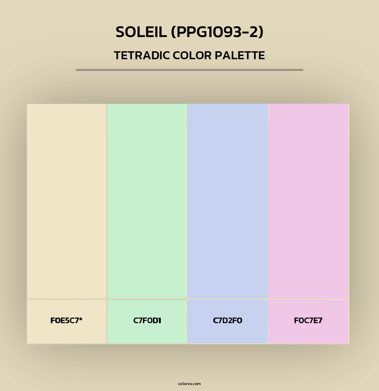 Soleil (PPG1093-2) - Tetradic Color Palette